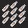 10 PCS T10 DC12V / 1W Auto Clearance Light 5LEDS SMD-3030 perline della lampada (luce rossa)