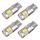 4 PCS T10 DC12V / 2W Auto Clearance Light 9leds SMD-3030 perline lampada (luce bianca)