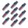 10 PCS T10 DC12V / 1.2W Auto Clearance Light 12leds COB Lampada perline (luce rossa)