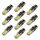 10 PCS T10 DC12V / 1W Lampada da calibro di calibro auto perline (luce bianca)