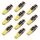 10 PCS T10 DC12V / 1W Auto Clearance Light Lamp Lamp perline (luce gialla)
