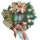 Decorazioni natalizie canna ghirlanda ghirlanda porta appendiabiti, dimensioni: 25 cm (fiore di champagne)