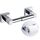 Base quadrata da toilette supporto carta igienica retrattile (argento)