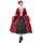 PS1972 Costume Halloween Adult Retro Pizzo Palace Dress, Dimensioni: XL (rosso)