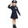 5062 Halloween Bambini Costume Girls Slim One-Piece Manica lunga Police Skirt Uniform, Dimensione: L (blu navy)