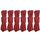 4m x 6 rotoli da campeggio all'aperto tenda tenda a baldacchino corda del vento luminosa multifunzione multi-funzione corda del vento tenda fibbia tenda corda fissa (rosso fibbia-rosso)