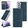 Per Samsung Galaxy S22 5G Custodia in pelle magnetica business retrò-pelle con titolare e slot per schede e portafoglio (blu scuro) Per Samsung Galaxy S22 5G Custodia in pelle magnetica business retrò-pelle con titolare e slot per schede e portafoglio (blu scuro)