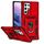 Per Samsung Galaxy S22 Ultra 5G Sliding Camshield Holder Holder Case (Red)