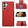 Per Samsung Galaxy S22 Ultra 5G Sensazione della pelle PU + TPU + Cassa del telefono PC con slot per schede (rosso) Per Samsung Galaxy S22 Ultra 5G Sensazione della pelle PU + TPU + Cassa del telefono PC con slot per schede (rosso)
