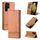 Per Samsung Galaxy S22 Ultra 5G Azns magnetico texture di vitello orizzontale in pelle flip in pelle (marrone chiaro) Per Samsung Galaxy S22 Ultra 5G Azns magnetico texture di vitello orizzontale in pelle flip in pelle (marrone chiaro)
