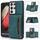 Per Samsung Galaxy S21 custodia per cellulare in pelle ultra tre volte con slot e portafoglio e supporto per carte (verde) Per Samsung Galaxy S21 custodia per cellulare in pelle ultra tre volte con slot e portafoglio e supporto per carte (verde)