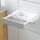 Scaffale per lavabo retrattile senza punzonatura con stoccaggio con stoccaggio (bianco grigio) Scaffale per lavabo retrattile senza punzonatura con stoccaggio con stoccaggio (bianco grigio)