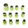 0-98 12 IN 1 Cucina in acciaio inox Cutter (verde)