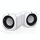 A1 Versione aggiornata USB Motore sound stereo a controllo 4D a quadri elettrico Mini altoparlante cablato, lunghezza del cavo: 1,3 m (bianco)