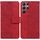 Per Samsung Galaxy S22 Ultra 5G Custodia in pelle geometrica geometrica (rossa) Per Samsung Galaxy S22 Ultra 5G Custodia in pelle geometrica geometrica (rossa)