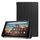 Per Amazon Kindle Fire HD 10 2017/2019 Custodia in pelle a ribaltamento orizzontale con texture custer con supporto a tre pieghe e funzione di sospensione / sveglia Per Amazon Kindle Fire HD 10 2017/2019 Custodia in pelle a ribaltamento orizzontale con texture custer con supporto a tre pieghe e funzione di sospensione / sveglia