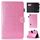 Per Huawei MediaPad T3 7.0 Custodia in pelle con flip orizzontale in polvere glitterata con supporto e slot per scheda (rosa)