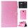 Per Galaxy Tab A 10.5 T590 Custodia in pelle con flip orizzontale in polvere glitterata con supporto e slot per schede (rosa) Per Galaxy Tab A 10.5 T590 Custodia in pelle con flip orizzontale in polvere glitterata con supporto e slot per schede (rosa)