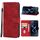 Cassa del telefono in pelle per Asus Zenfone 8Z (rosso)