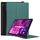 Per Lenovo Yoga Tab 11 custer trama orizzontale flip custodia in pelle PU con supporto e supporto / funzione sveglia (verde scuro)