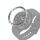 Per Samsung Galaxy Watch4 Classic 46mm Smart Watch anello di cornice in acciaio, versione E (argento anello nero lettera) Per Samsung Galaxy Watch4 Classic 46mm Smart Watch anello di cornice in acciaio, versione E (argento anello nero lettera)