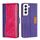 Per Samsung Galaxy S22 + 5G trama retrò contrasto colore fibbia laterale orizzontale flip custodia in pelle con supporto e carte slot e portafoglio (viola + rosa rossa) Per Samsung Galaxy S22 + 5G trama retrò contrasto colore fibbia laterale orizzontale flip custodia in pelle con supporto e carte slot e portafoglio (viola + rosa rossa)