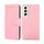 Per Samsung Galaxy S22 + 5G Trama di cristallo Struttura orizzontale Custodia in cuoio orizzontale con supporto e carta Slot & Portafoglio (rosa) Per Samsung Galaxy S22 + 5G Trama di cristallo Struttura orizzontale Custodia in cuoio orizzontale con supporto e carta Slot & Portafoglio (rosa)
