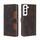 Per Samaung Galaxy S22 + 5G Skin Self Sentise Cappello di paglia Casetta orizzontale in pelle flip con supporto e slot per schede (marrone) Per Samaung Galaxy S22 + 5G Skin Self Sentise Cappello di paglia Casetta orizzontale in pelle flip con supporto e slot per schede (marrone)