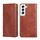 Per Samaung Galaxy S22 + 5G Colore puro Custodia a flip orizzontale a colori magnetici con supporto e slot per schede e portafoglio (Brown) Per Samaung Galaxy S22 + 5G Colore puro Custodia a flip orizzontale a colori magnetici con supporto e slot per schede e portafoglio (Brown)