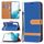 Per Samsung Galaxy S22 + 5G Colour Color Indigent Denim Texture Case con titolare e carte Slot & Portafoglio e cordino (Royal Blue) Per Samsung Galaxy S22 + 5G Colour Color Indigent Denim Texture Case con titolare e carte Slot & Portafoglio e cordino (Royal Blue)