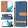 Per Samsung Galaxy S22 + 5G Color Color Indossimata Denim Texture Caso in pelle con supporto e carte Slot & Portafoglio e cordino (blu scuro) Per Samsung Galaxy S22 + 5G Color Color Indossimata Denim Texture Caso in pelle con supporto e carte Slot & Portafoglio e cordino (blu scuro)