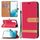 Per Samsung Galaxy S22 + 5G Color Colour Colour Denim Texture Case in pelle con supporto e carte Slot & Portafoglio e cordino (rosso) Per Samsung Galaxy S22 + 5G Color Colour Colour Denim Texture Case in pelle con supporto e carte Slot & Portafoglio e cordino (rosso)
