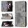 Per Samsung Galaxy S22 Ultra 5G Colore corrispondente Colore Coccodrillo Texture in pelle Cassa del telefono con supporto e carta Slot & Portafoglio (Grigio)