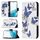 Per Samsung Galaxy S22 + 5G colorato modello disegno orizzontale flip custodia in pelle con titolare e slot per schede e portafoglio (farfalle blu) Per Samsung Galaxy S22 + 5G colorato modello disegno orizzontale flip custodia in pelle con titolare e slot per schede e portafoglio (farfalle blu)