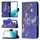 Per Samsung Galaxy S22 + 5G colorato modello disegno orizzontale flip custodia in pelle con supporto e carta slot e portafoglio (farfalla viola) Per Samsung Galaxy S22 + 5G colorato modello disegno orizzontale flip custodia in pelle con supporto e carta slot e portafoglio (farfalla viola)