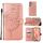 Per Samsung Galaxy S22 Ultra 5G Cassa del telefono in pelle in pelle in rilievo con supporto e carta Slot & Portafoglio e cordino (oro rosa) Per Samsung Galaxy S22 Ultra 5G Cassa del telefono in pelle in pelle in rilievo con supporto e carta Slot & Portafoglio e cordino (oro rosa)