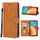 Cassa del telefono in pelle per Alcatel 1L (2021) (Brown)