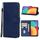 Cassa del telefono in pelle per Alcatel 1L (2021) (blu)