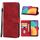 Custodia per cellulare in pelle per Alcatel 1L (2021) (rosso)