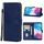 Cassa del telefono in pelle per Alcatel 3x (2020) (blu)