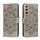 Per Samsung Galaxy S22 + 5G Sun Mandala Goffing Pattern Caso in pelle Telefono con titolare e carte Slot & Portafoglio e cordino (grigio) Per Samsung Galaxy S22 + 5G Sun Mandala Goffing Pattern Caso in pelle Telefono con titolare e carte Slot & Portafoglio e cordino (grigio)