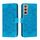 Per Samsung Galaxy S22 + 5G Sun Mandala Embossing Pattern Caso in pelle con supporto e carte Slot & Portafoglio e cordino (blu) Per Samsung Galaxy S22 + 5G Sun Mandala Embossing Pattern Caso in pelle con supporto e carte Slot & Portafoglio e cordino (blu)