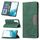 Per Samsung Galaxy S22 5G custodia a giunzione magnetica in pelle (verde)