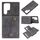 Per Samsung Galaxy S22 Ultra 5G Doppio fibbia PU + TPU Cassa del telefono magnetica (grigio) Per Samsung Galaxy S22 Ultra 5G Doppio fibbia PU + TPU Cassa del telefono magnetica (grigio)