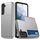 Per Samsung Galaxy S22 5G Cassa del telefono armatura antiurto con slot per schede (argento) Per Samsung Galaxy S22 5G Cassa del telefono armatura antiurto con slot per schede (argento)