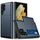 Per Samsung Galaxy S22 Ultra 5G Ammortizzatore Ammortizzatore Ammortizzatore con slot per schede (blu)