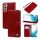 Per Samsung Galaxy S22 5G Caso di cuoio della struttura della cera dell'olio (rosso) Per Samsung Galaxy S22 5G Caso di cuoio della struttura della cera dell'olio (rosso)