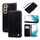 Per Samsung Galaxy S22 + 5G Caso di cuoio della struttura della cera dell'olio (nero) Per Samsung Galaxy S22 + 5G Caso di cuoio della struttura della cera dell'olio (nero)
