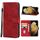 Cassa del telefono in pelle per Samsung Galaxy S21 Ultra 5G (rosso)