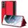 Per Samsung Galaxy S22 + 5G Window Window View custodia in pelle (rosso)
